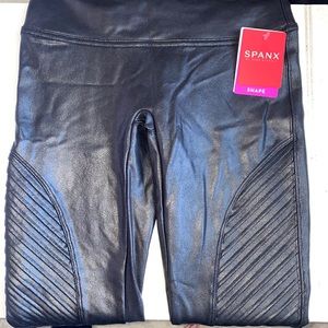 Spanx Moto Faux leather leggings